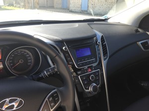The Hyundai i30's stylish interior.