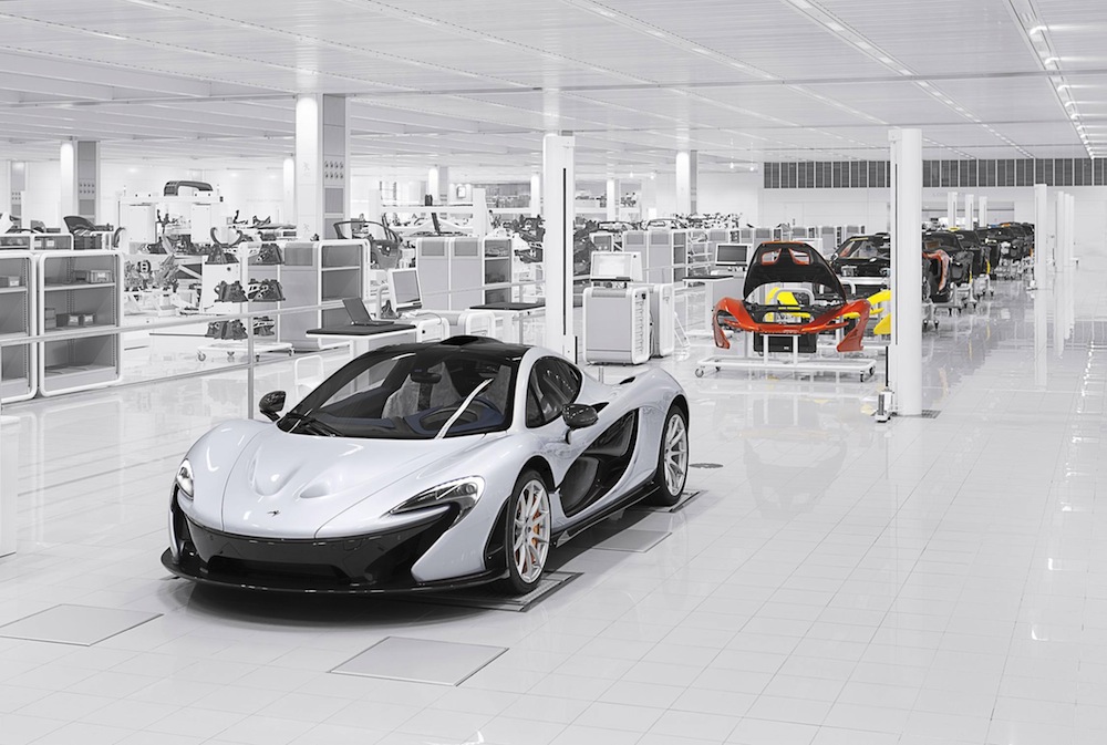 P1 under construction inside the Foster + Partners designed Production Centre.