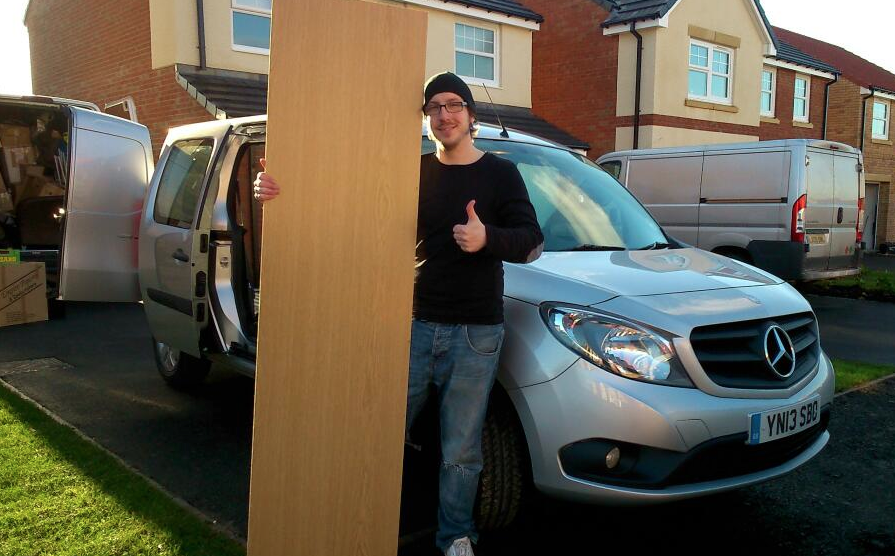 Cheesy thumbs-up for the Citan on moving day! (Thanks Mercedes-Benz Vans)