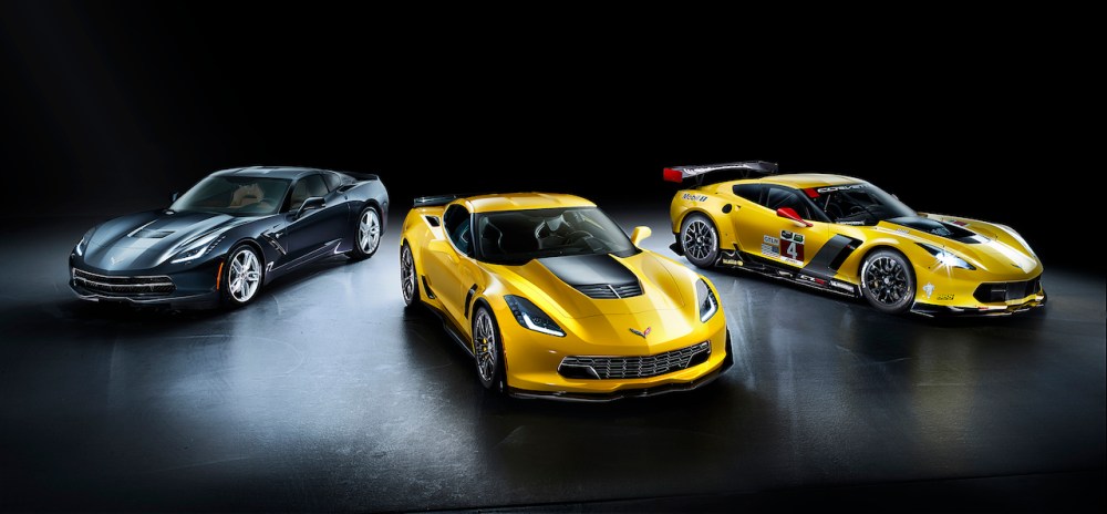 Corvette Stingray, Corvette Z06 and Corvette C7.R race car