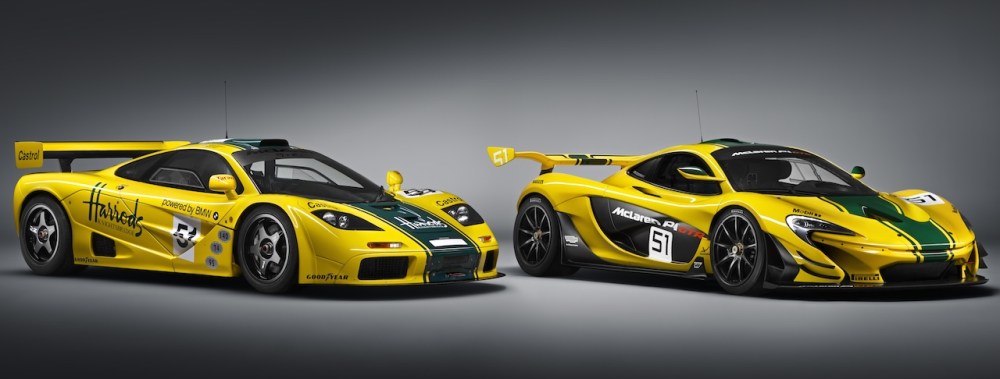 2015 McLaren P1 GTR + 1995 McLaren F1 GTR 001