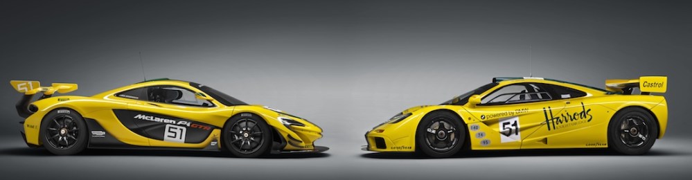 2015 McLaren P1 GTR + 1995 McLaren F1 GTR 002